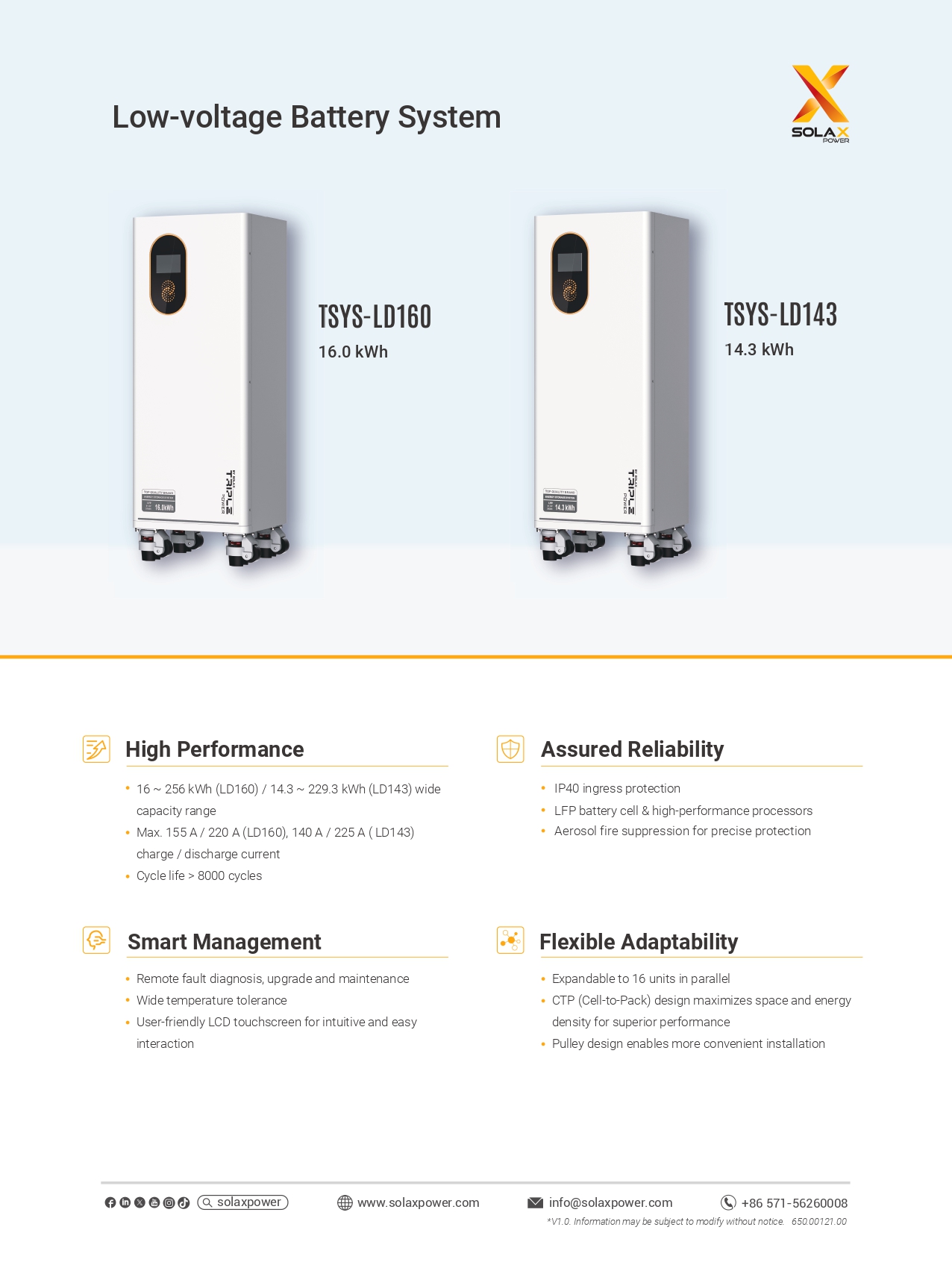 Datasheet Pin Lưu Trữ Năng Lượng Mặt Trời Battery SolaX 16kWh 51.2V 314Ah - Ảnh 1