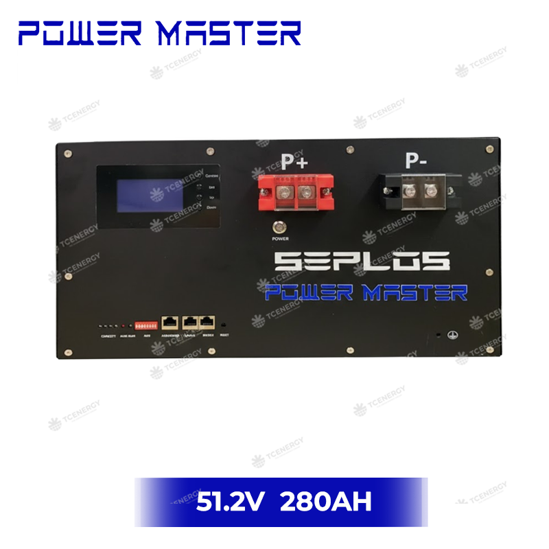 Pin Lưu Trữ Điện Năng Lượng Mặt Trời PowerMaster 14kWh 51.2V – 280Ah (Màu Đen)