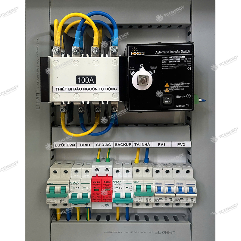 Tủ Điện Hybrid 1 Pha 5 – 6 kW Đấu Sẵn