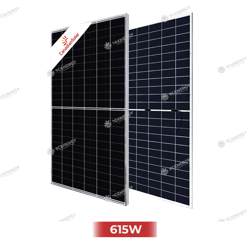 Tấm Pin Năng Lượng Mặt Trời Canadian Solar 615W 2 Mặt Kính