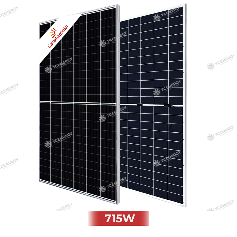Tấm Pin Năng Lượng Mặt Trời Canadian Solar 715W 2 Mặt Kính
