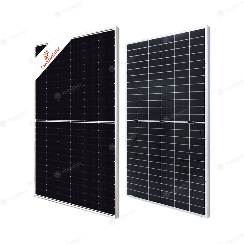 Tấm Pin Năng Lượng Mặt Trời Canadian 580W 2 Mặt Kính